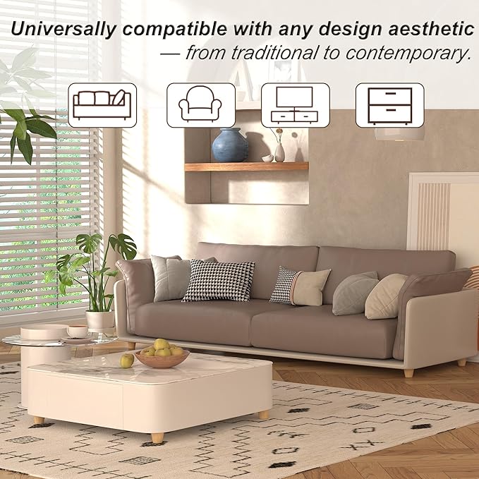 2 Inch Small Wood Furniture Legs Set of 4 - Short Solid Wooden Couch Legs Ottoman Legs, Mini Feet for Sofa,Cabinet,Drsser,Side Table - Varnished Finish
