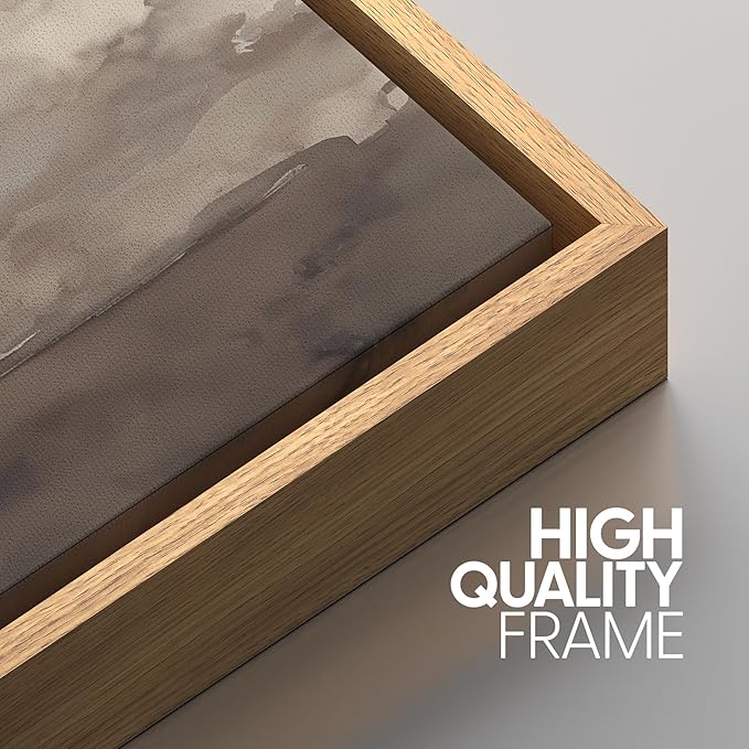 SIGNWIN Framed Canvas Print Wall Art Set Neutral Cloudy Sky Landscape Soft Beige and Taupe Illustrations Modern Art Decorative Relax/Zen Nordic for Living Room, Bedroom, Office - 16"x24"x3 Natural