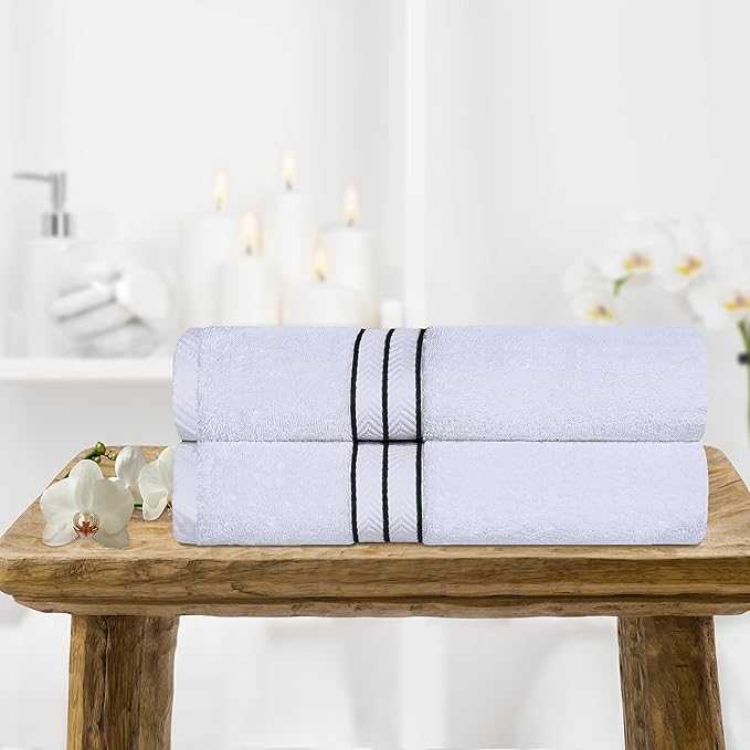 Superior Turkish Cotton Ultra-Plush 2-Piece Bath Towel Set, Towels for Shower, Bathroom, Home Essentials, Spa, Guest/Master Bath, Airbnb, Apartment, Adults and Kids, Soft Quick Drying, Teal