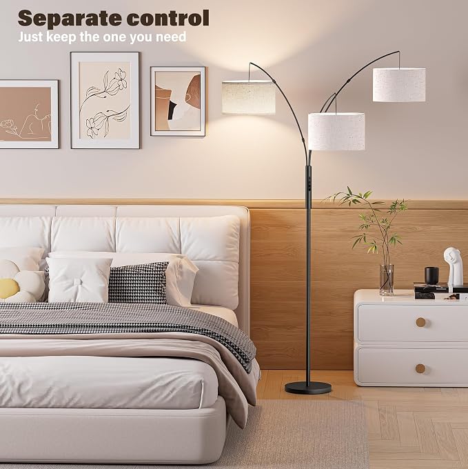 SIBRILLE Upgraded 36W Floor Lamps for Living Room - Super Bright Dimmable Tree Floor Lamp with Remote & Touch Control, Tall Lamp for Living Room Corner, Bedroom, Office
