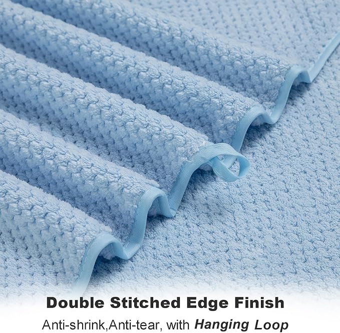 Extra Large Bath Towel Sheet Set 35x70 Inches - Oversized Bath Towels Set,Jumbo Large Microfiber - Quick Dry, Lightweight,Super Soft,Highly Absorbent Towel Set for Bathroom,Hotel,SPA,Pack of 4 (Blue)