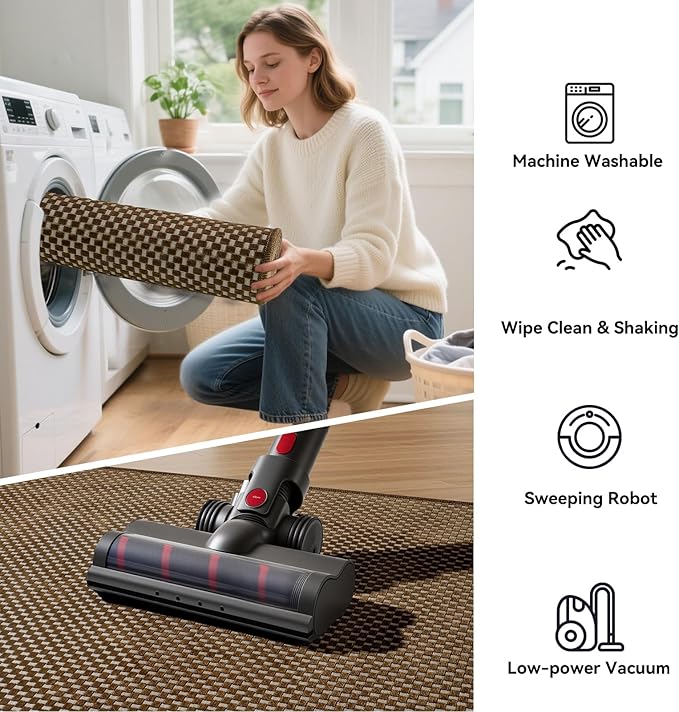 2x3 ft Indoor Door Mat Entryway Rug Non Slip Boho Woven Washable Small Area Rugs Runner, Front Entry Rug Entrance Doormat for Hall Porch Bathroom Kitchen Bedroom, Dark Brown/Coffee 24"x36"
