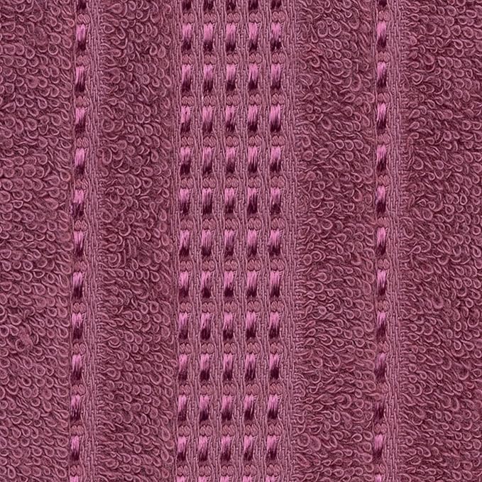 Melissa Linen Hand Towels, Set of 2, 100% Turkish Cotton Face Hand Towels for Bathroom, 20 in x 35 in, Absorbent, Quick Dry, Spa and Hotel Quality Bathroom Towels, Dark Reddish Purple