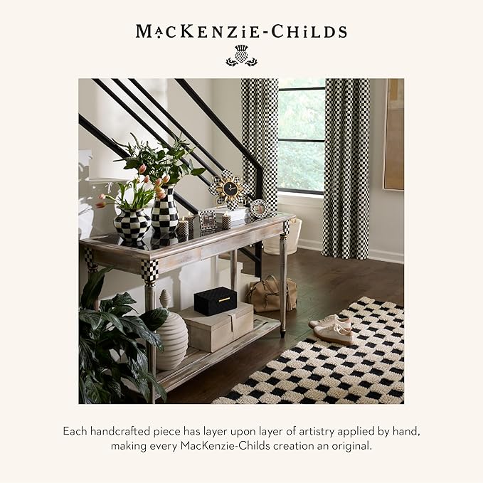MACKENZIE-CHILDS Blooming Desk Clock, Metal Clock for Table Decor