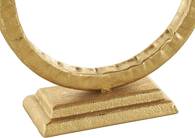 Deco 79 Metal Decorative Candle Holder Tapered Candle Stand with Rectangle Base, Set of 2 Candlestick Holder 10",9" H, Gold
