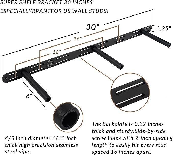 Rustic Floating Shelves 36 inch Long 8 inch deep Set of 2, Solid Wood Wall Shelves for Bedroom Living Room Kitchen,Book Shelf for Wall, Wall Mounted Shelves with Hidden Bracket-White