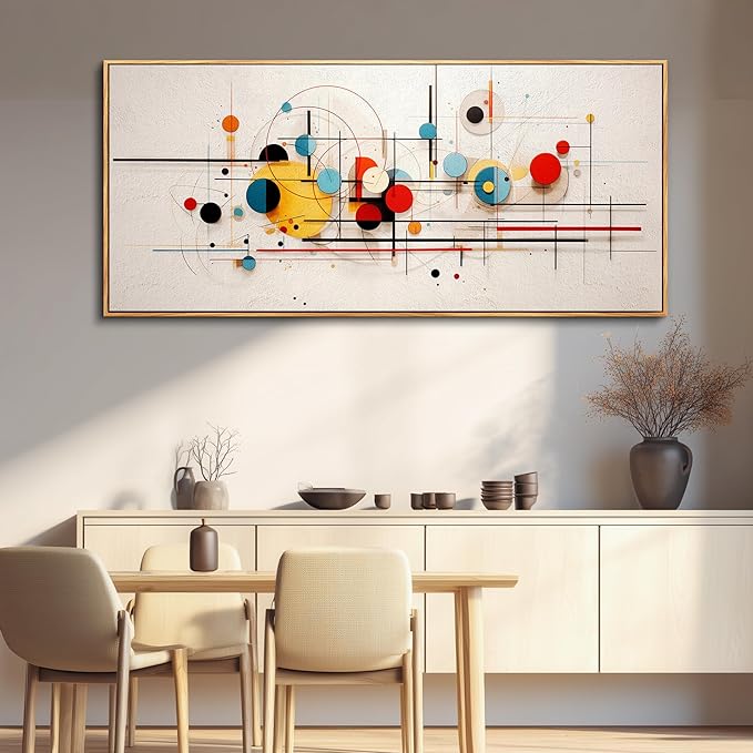 hyidecorart Large Framed Wall Art For Living Room Abstract Wall Decor Bedroom Artwork For Office Inspiration Colorful Bedroom Pictures Canvas Prints Wall Painting Hanging Modern Home Decor 72" x 32"