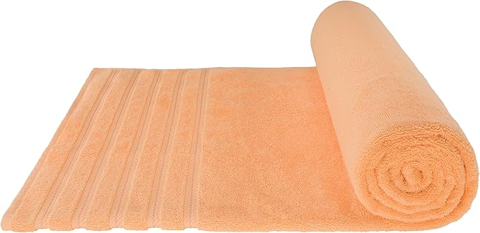American Soft Linen 35x70 Jumbo Large Bath Towels, 600 GSM 100% Cotton Turkish Bath Sheet, Oversized Luxury Bath Towels for Bathroom Beach and Pool, Malibu Peach