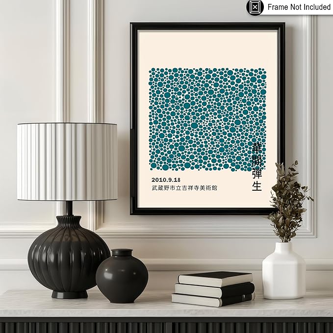Poster Master Vintage Poster - Retro Pop Art Print - Gift for Artist, Friend - Infinity Dots, Japanese, Polka, Modern, Abstract - Wall Decor for Home, Office, 24x32 Unframed Wall Art
