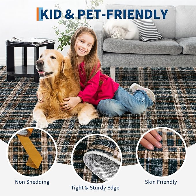 Washable Runner Rug 2x10 Modern Bathroom Rugs Non Slip Kitchen Rugs with Rubber Backing Entryway Rug Soft Non Shedding Stain Resistant Carpet for Laundry Hallway Bedside 2'x10'
