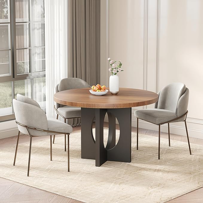 FUSHIAIPTC Heavy Duty Dining Table Base, 30 Inch Metal Leg, Modern Reinforced Steel Office Base, Glass, Wood and Marble Table Tops are All Adaptable