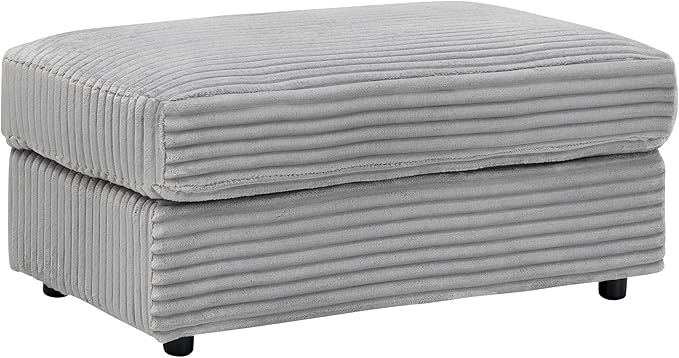 Eafurn 39" Corduroy Modular Accent Chair with Movable Ottoman, Comfy Living Room Armchair with Cup Holder, Soft Upholstered Wide Single Lounge Chaise Chair for Bedroom, Office or Reading Nook