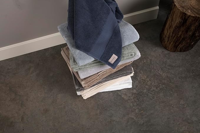 Maisonette Elegance 100% Organic Cotton Turkish Hand Towels - Soft, Absorbent Washcloths for Face - Ideal Quick Dry Large Towel Wash Cloth Set for Bathroom - (20" x 30", 4 Pack) - Pewter