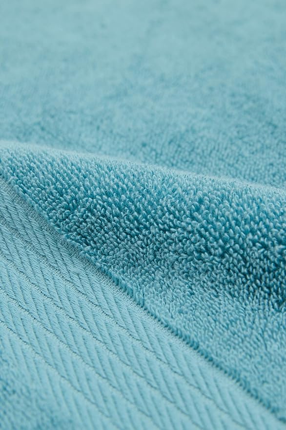 Ozdilek 2-Piece Bath Towels, 30x60 550GSM– 30x60 Inches, 100% Turkish Cotton, Luxury Quick Dry, Extra Large, Fade-Resistant, Eco-Friendly, Spa Towel, Cotton Towel (Milky Blue)