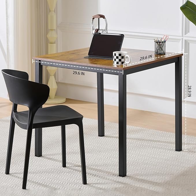 Computer Desk Without Drawer, 32 Inch Home Office Work Desks, Modern Writing Study PC Desk Gaming Table for Small Place Bedroom (Rustic Brown