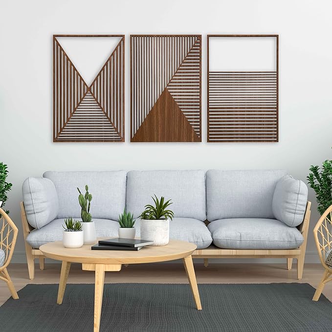 Abstract Wood Wall Art, Geometric Design for Modern & Minimalist Interiors, Contemporary Large Wooden Wall Art, Unique Wood Wall Panels