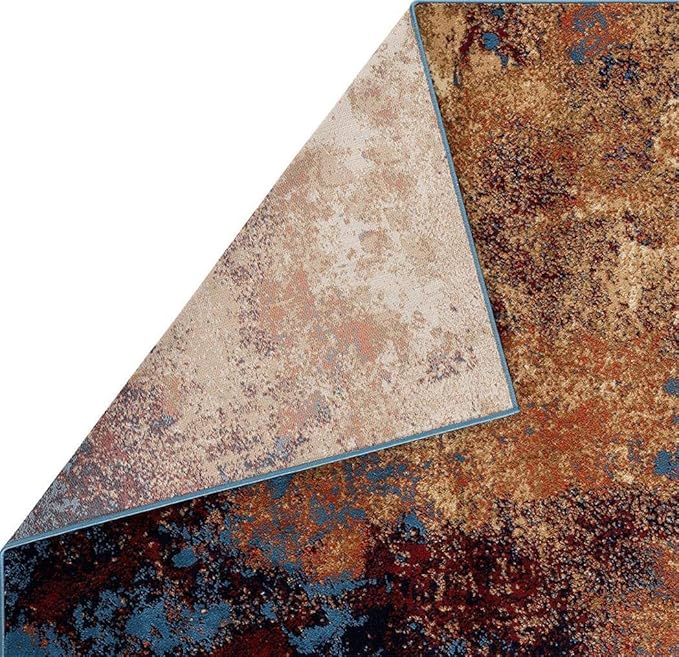 LUXE WEAVERS Modern Splatter Abstract Area Rug, Blue 8x10