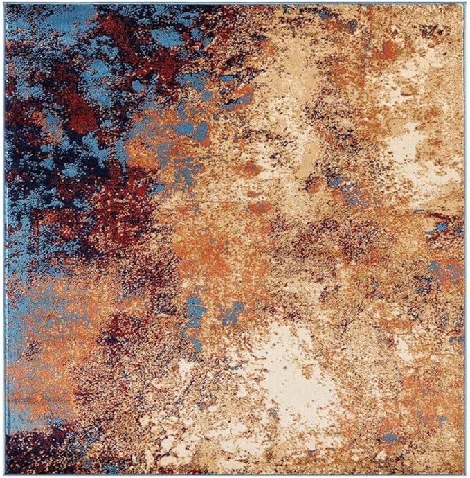 LUXE WEAVERS Modern Splatter Abstract Area Rug, Blue 8x10