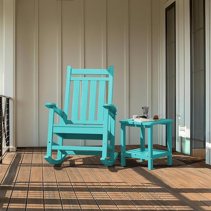 SERWALL Double Adirondack Side Table End Table Set of 4- Tiffany