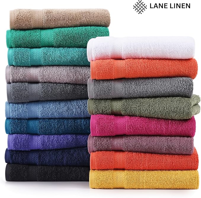 LANE LINEN 100% Cotton 4 Pack Bath Sheets Set (35"x66") - Ring Spun, Ultra Soft & Highly Absorbent Extra Large Towels - Multipurpose Premium Hotel Quality Bathroom Towel - Tiger Lily