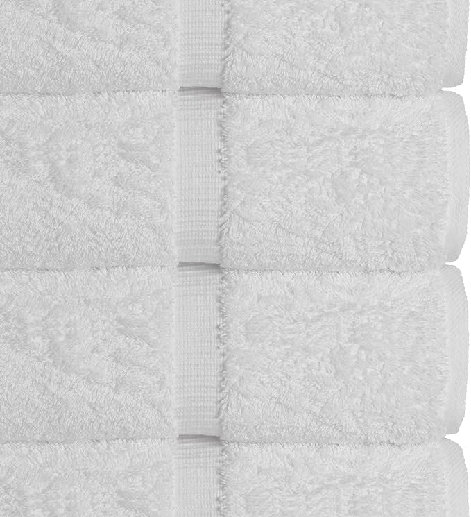 Chakir Turkish Linens | Hotel & Spa Quality 100% Cotton Premium Turkish Towels | Soft & Absorbent (6-Piece Hand Towels, White)