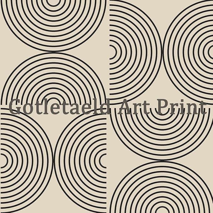 Minimalist Bauhaus Canvas Wall Art Boho Mid Century Posters Black and Beige Artwork Abstract Neutral Prints Geometric Gallery Wall Art Bauhaus Exhibition Poster Mid Century Modern Painting Unframed
