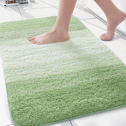 Arotive Microfiber Bathroom Rugs, Shaggy Soft and Absorbent Bath Rug, Non-Slip, Thick Plush Machine Washable Dry Bath Mats for Bathroom, Tub and Shower, 30x20, Sage Green, Rectangular