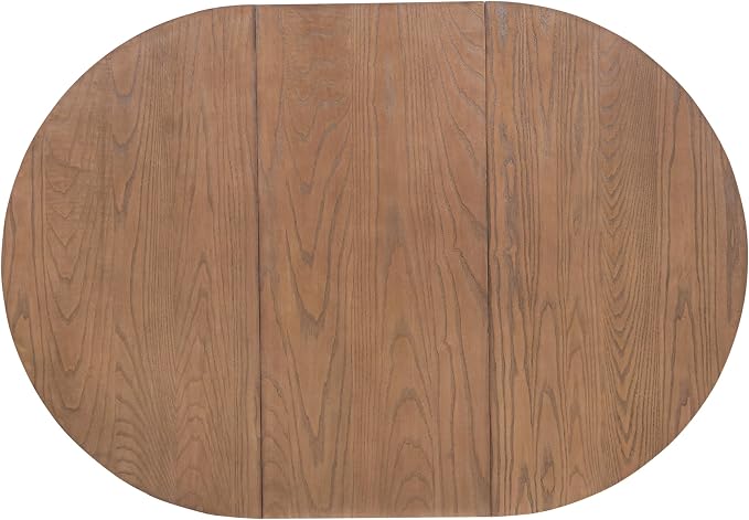 Christopher Knight Home Tokin Extendable Dining Room Table for 6, Wooden Round Expandable Kitchen Table, Vintage Oval Dining Table for Dining Room Kitchen, Walnut