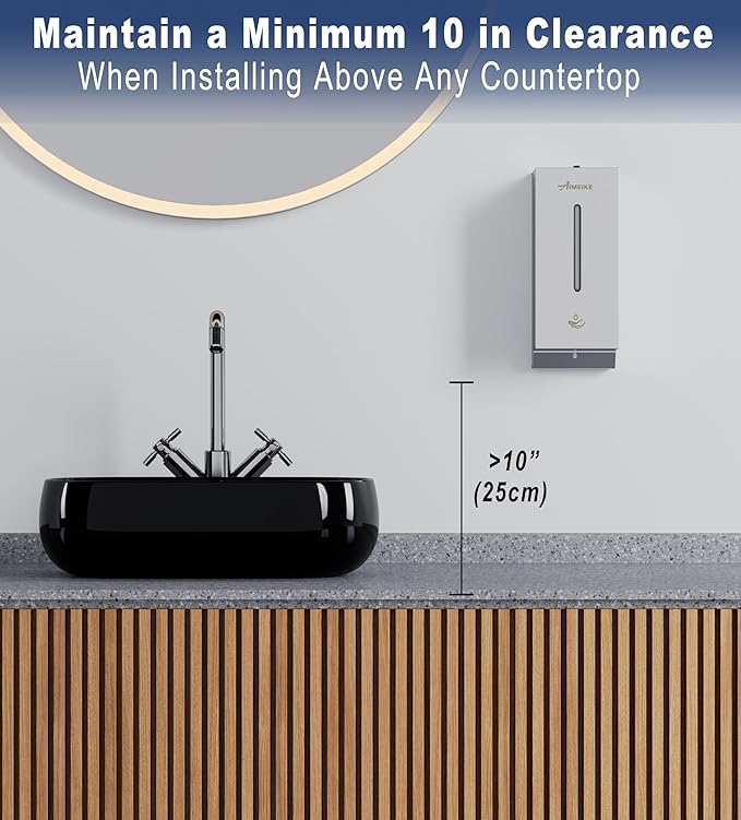 No-Touch Wall Mounted Soap Dispenser for Commercial Use – 800 ml / 27 oz Large Capacity Stainless Steel Unit with Infrared Sensor for Offices, Restrooms & Public Facilities