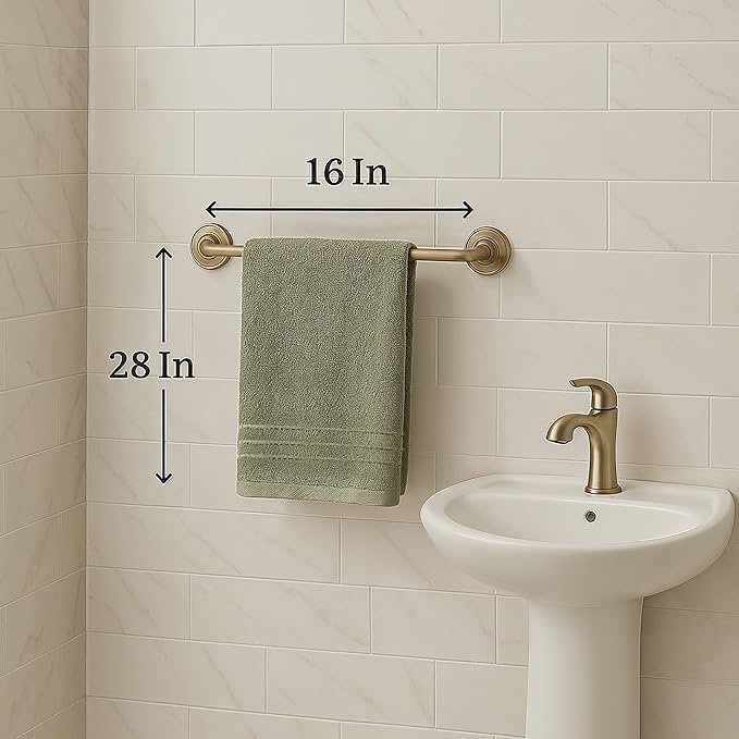 LANE LINEN 4 PCs Hand Towel Set for Bathroom (16"x28") - 100% Ringspun Cotton Hand Towel Set - Quick Dry, Ultra Soft & Absorbent, Durable Large Hand Towels - Tumble Dry Regains Fluffiness - Oil Green