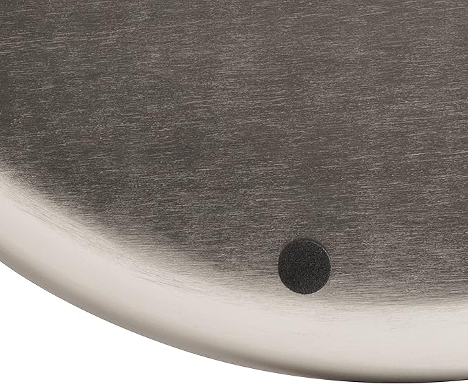 Kate and Laurel Stovring Round Modern Decorative Tray; 17 Inch Diameter; Silver; Contemporary Decor Tray for Serving; Storage; and Display