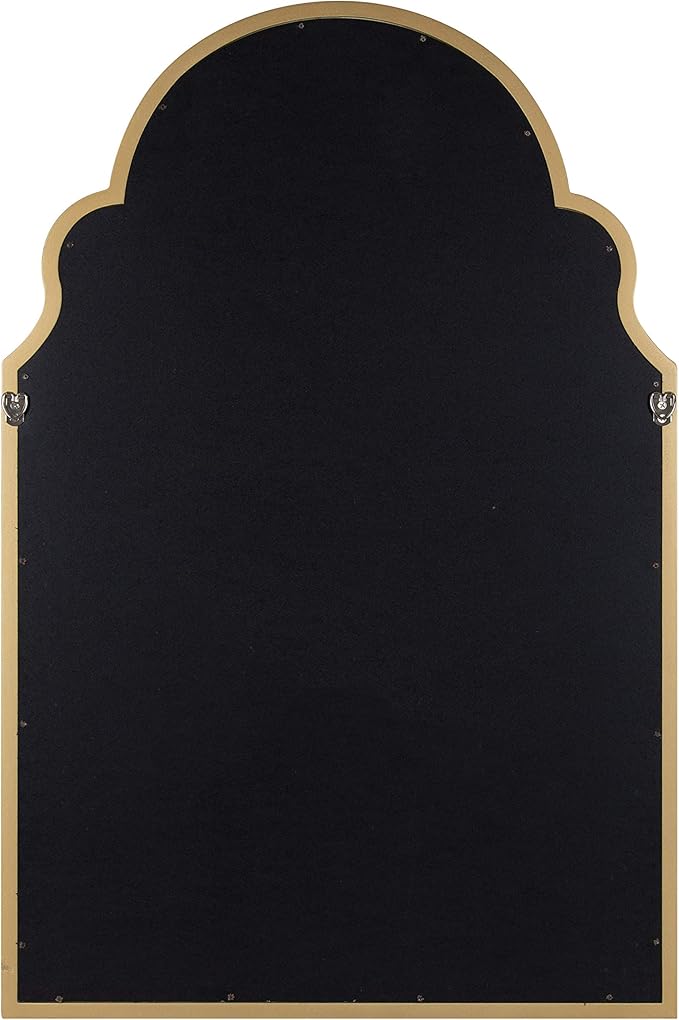 Kate and Laurel Hogan Modern Arched Wall Mirror, 24 x 36, Gold, Glam Moroccan Mirror for Wall