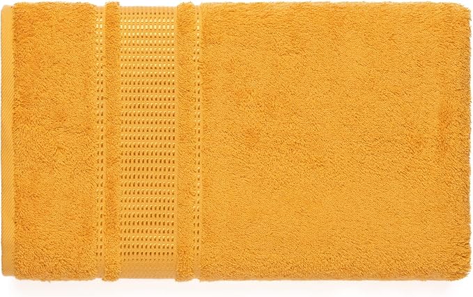 Melissa Linen, Bath Sheet, 100% Turkish Cotton Towel for Bathroom, Absorbent, Quick Dry, Durable and Soft Shower Towel, 35 in x 60 in Large, Spa and Hotel Quality, Yellow