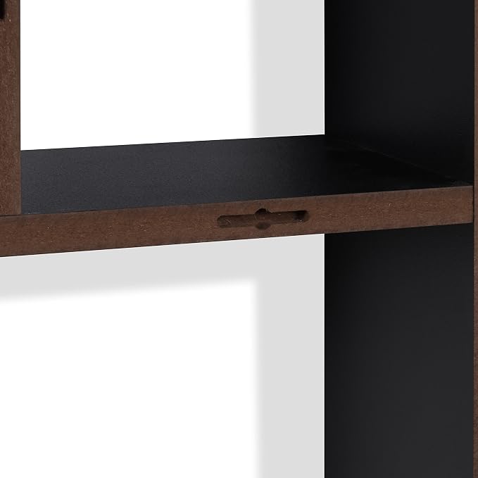 Danya B. Cantilever Cubby Decorative Modern Wall Mount Shelf – Horizontal or Vertical (Black)