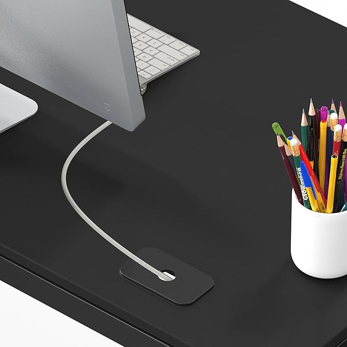 SHW 55-Inch Commercial-Grade Office Computer Desk, Black
