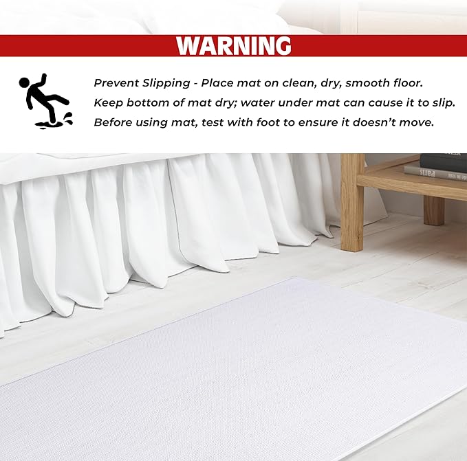 Cotton Paradise 100% Cotton Turkish Bathmat Rug, Soft Absorbent Quick Dry Non Slip, 20x34 Bathmat Rug, Snow White