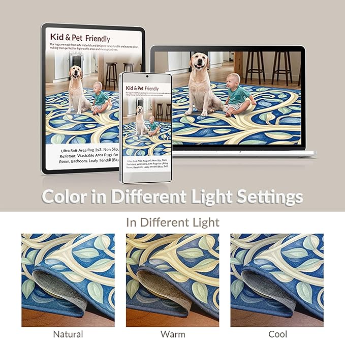 Flatwoven Area Rug 8x10 ft, Boho Medallion Ornate Symmetrical Accent, Non Slip, Stain Resistant, Washable High Traffic Area Rugs for Living Room, Bedroom Decor