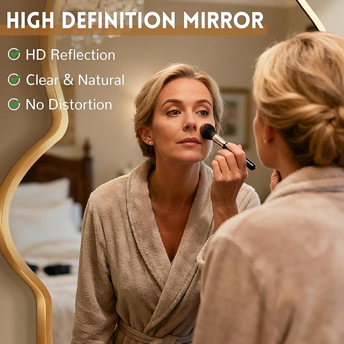 Decorative Cloud-Shaped Wall Mirror, Stylish Shatter-Proof HD Mirror for Bedroom, Entryway (24"x39", M, 1 Pack)