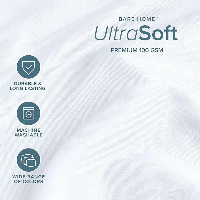 Bare Home RV Bunk Sheet Set - 1800 Ultra-Soft Microfiber RV Bunk Bed Sheets - Double Brushed - Deep Pockets - Easy Fit - 3 Piece Set - Bedding Sheets & Pillowcases (RV Bunk (30x75), White)