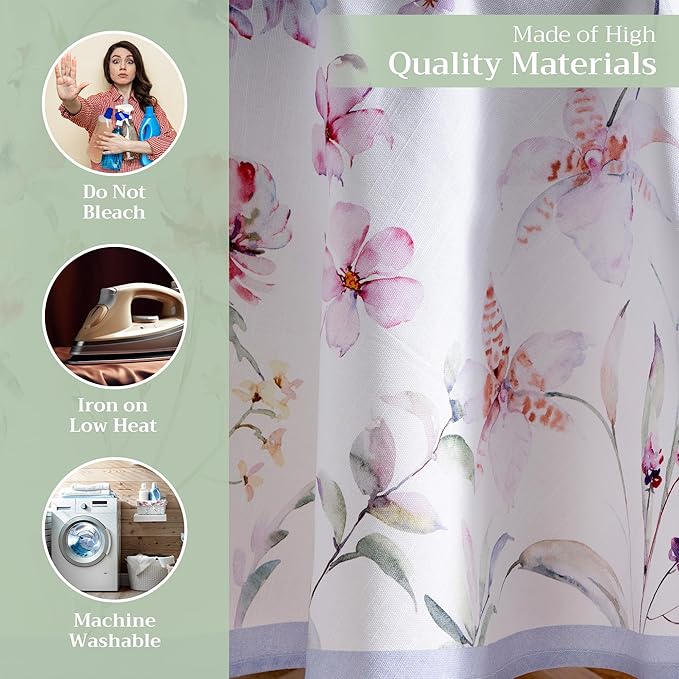 Maison d' Hermine Table Cloth Round Table 100% Cotton 63 Round Inches Tablecloth Reusable Decorative for Dining Room Farmhouse Home Valentines Day Decorations Spring Summer - Summer Floral