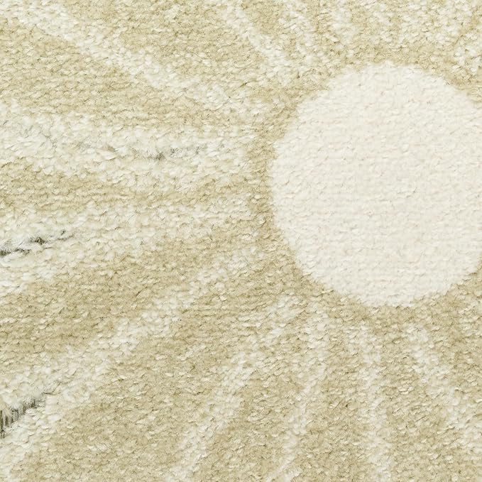 Nourison Home Aloha Ivory Sage 5'3" x 7'5" Area Rug - Easy Clean, Non Shedding, Bed Room, Living Room, Dining Room, Kitchen (5' x 8')