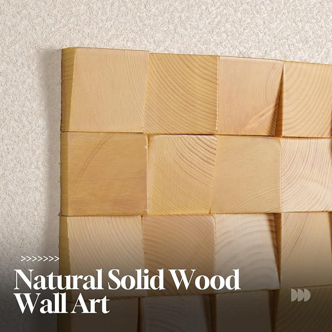 Large Framed 3D Wood Wall Art for Living Room, 4 Piece Modern Geometric Textured Paintings Artwork for Walls, Neutral Black and White Minimalist Wooden Home Wall Decor for Dining Room Hallway Bedroom