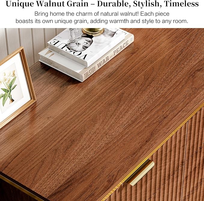 Ieejdn Computer Desk with 6 Drawers, 78" Modern Writing Desk with 0.98" Thickened Desktop & Storage Shelves, Adjustable direction & Extendable Executive Office Desk Study Table for Home Office, Walnut