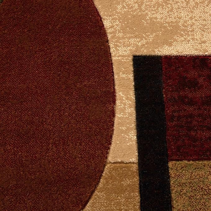 Home Dynamix Tribeca Jasmine Modern Area Rug, Abstract Brown/Green 3 Piece Set