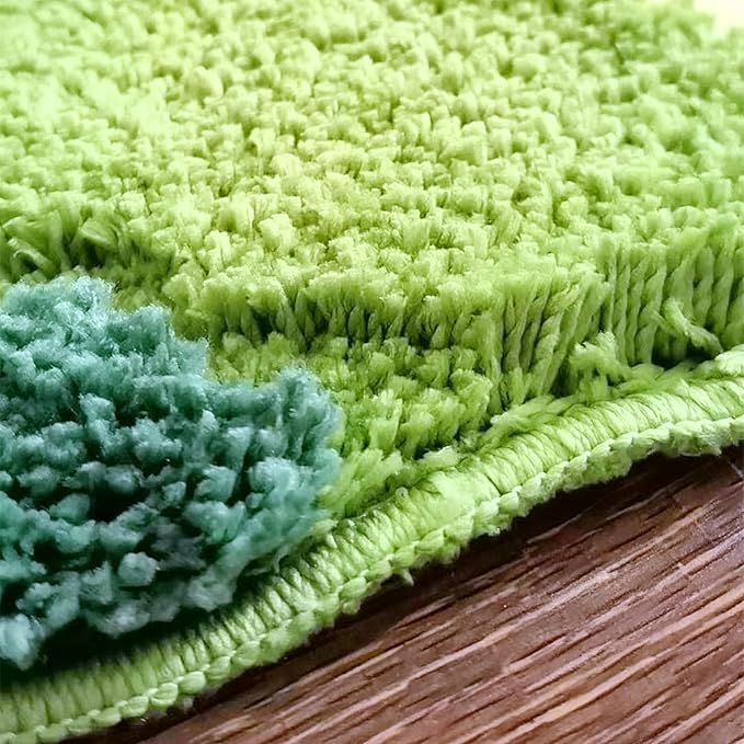 UKELER Cute Moss Bathroom Rugs Shaggy Washable Green Moss Bath Mat for Bathroom Non Slip Absorbent Bath Rugs for Shower, Tub, Sink, Toilet, Entry Way, 31''×20''