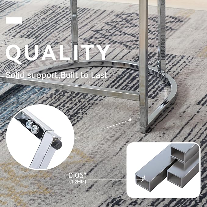 Contemporary Charcoal Linen Bar Stool, 24" Upholstered Fabric Counter Height Barstool Kitchen Counter Island Stool with Screwed Together Chrome Finish Base