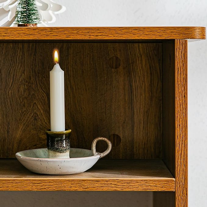 Candle Holder Ceramic Candlestick Holder, Candlelight Stand for Spell Candles, Taper Candles, and Incense, Halloween Christmas Dining Room Home Decoration Display-White and Green