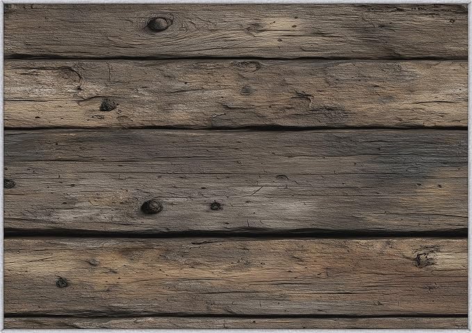 Wood Plank Farmhouse Area Rug, Rustic Vintage Texture Pattern Carpet, Washable Non Slip Low Pile Soft Thin, Living Room Bedroom Home Decor Mat 4x6ft