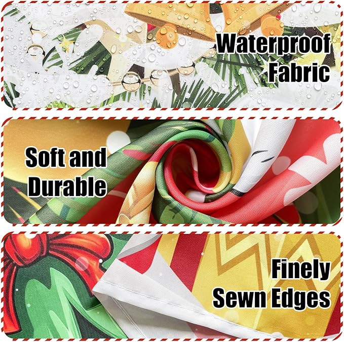 Boho Shower Curtains for Bathroom Mid Century Minimalist Abstract Aesthetic Modern Bathroom Decor Curtain Machine Washable Waterproof Fabric with 12 Hooks (Christmas Gnome White, 72"W x 72"L)
