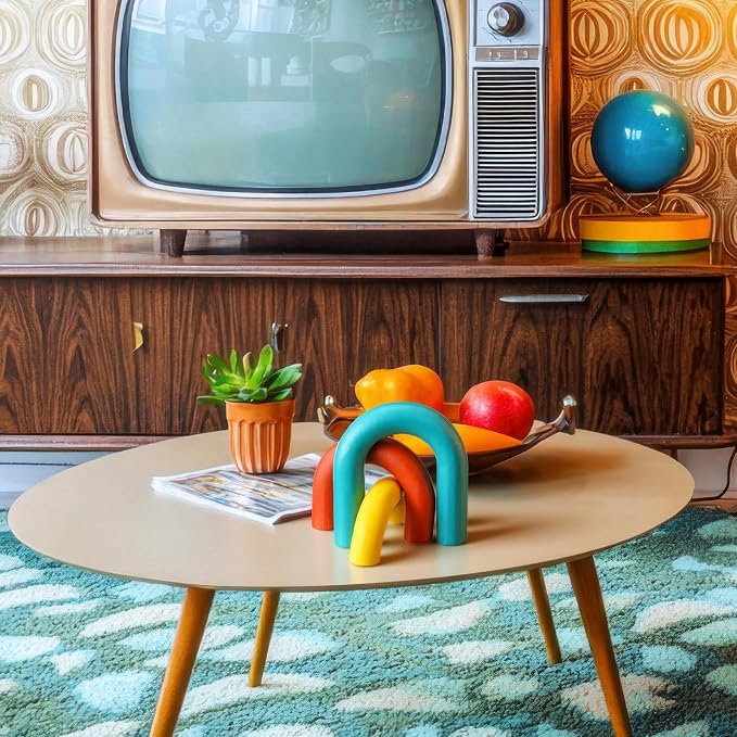 3 Pcs Mid Century Modern Decor Arch Decorative Statues Resin Home Decoration Minimalist Aesthetic Table Figurines for Home Desk Living Room Bookshelf Tabletop MCM Office Decor
